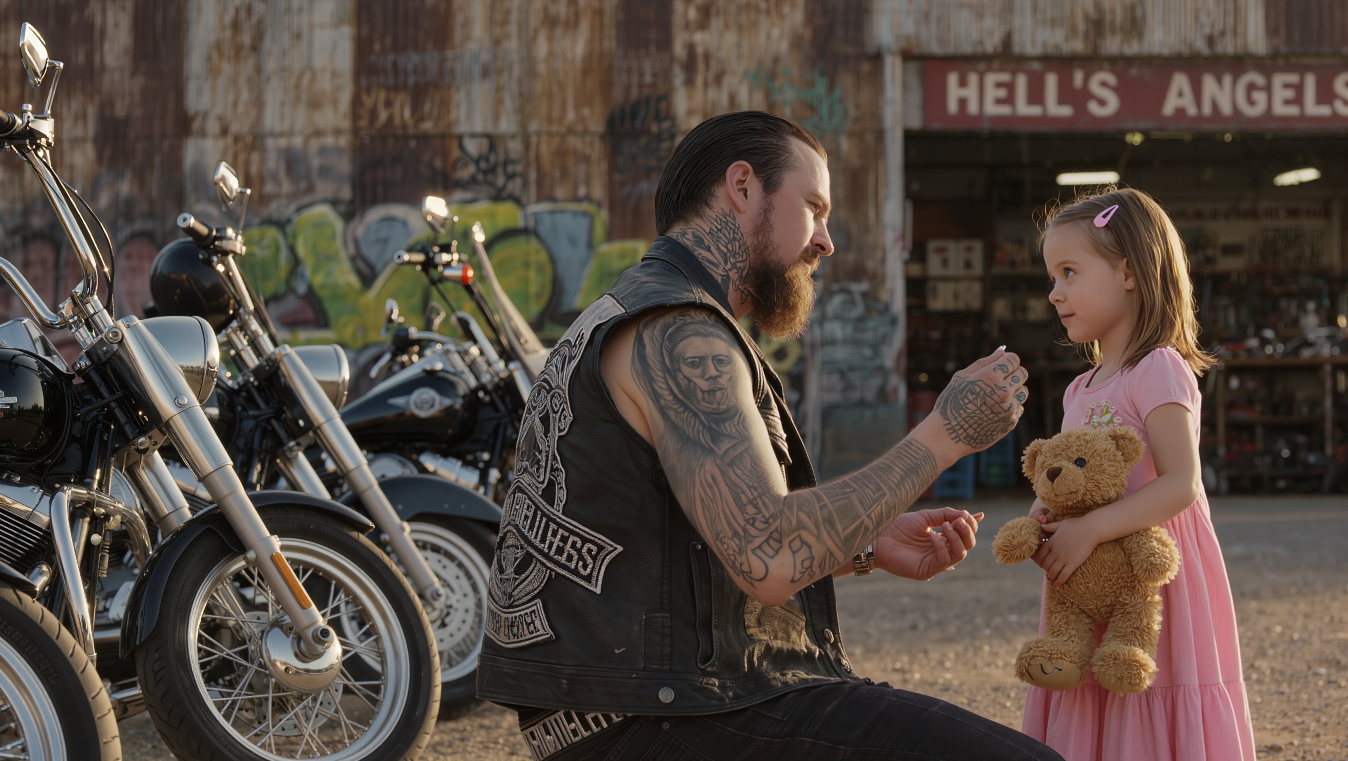 Little Girl Knocked on the Clubhouse Door: “They’re Beating My Mama!” – The Hell’s Angel Shocked Them All