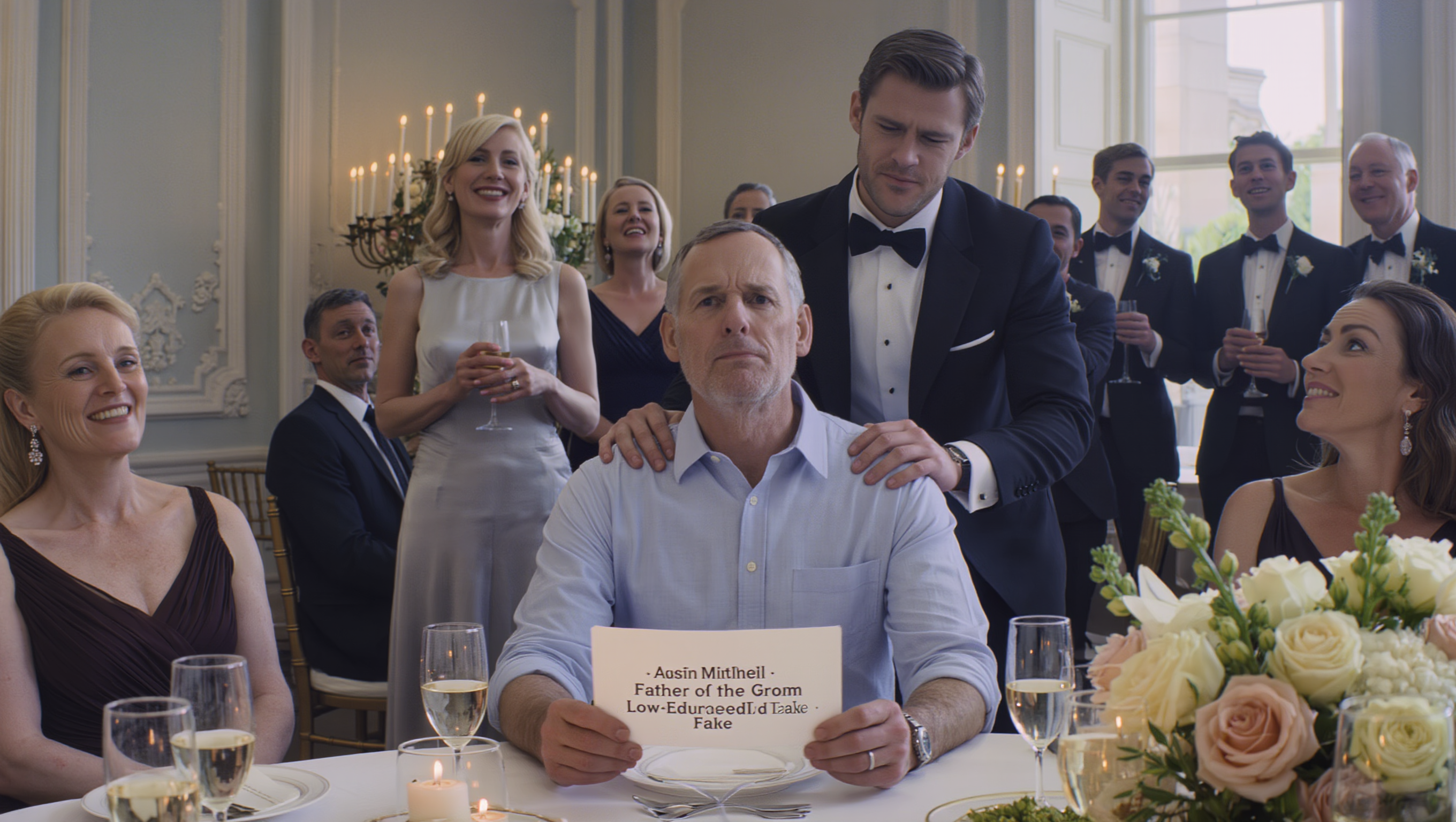 I Attended My Son’s Wedding as a Proud Single Dad – But My Nameplate Said “Low-Educated Fake Dad”…