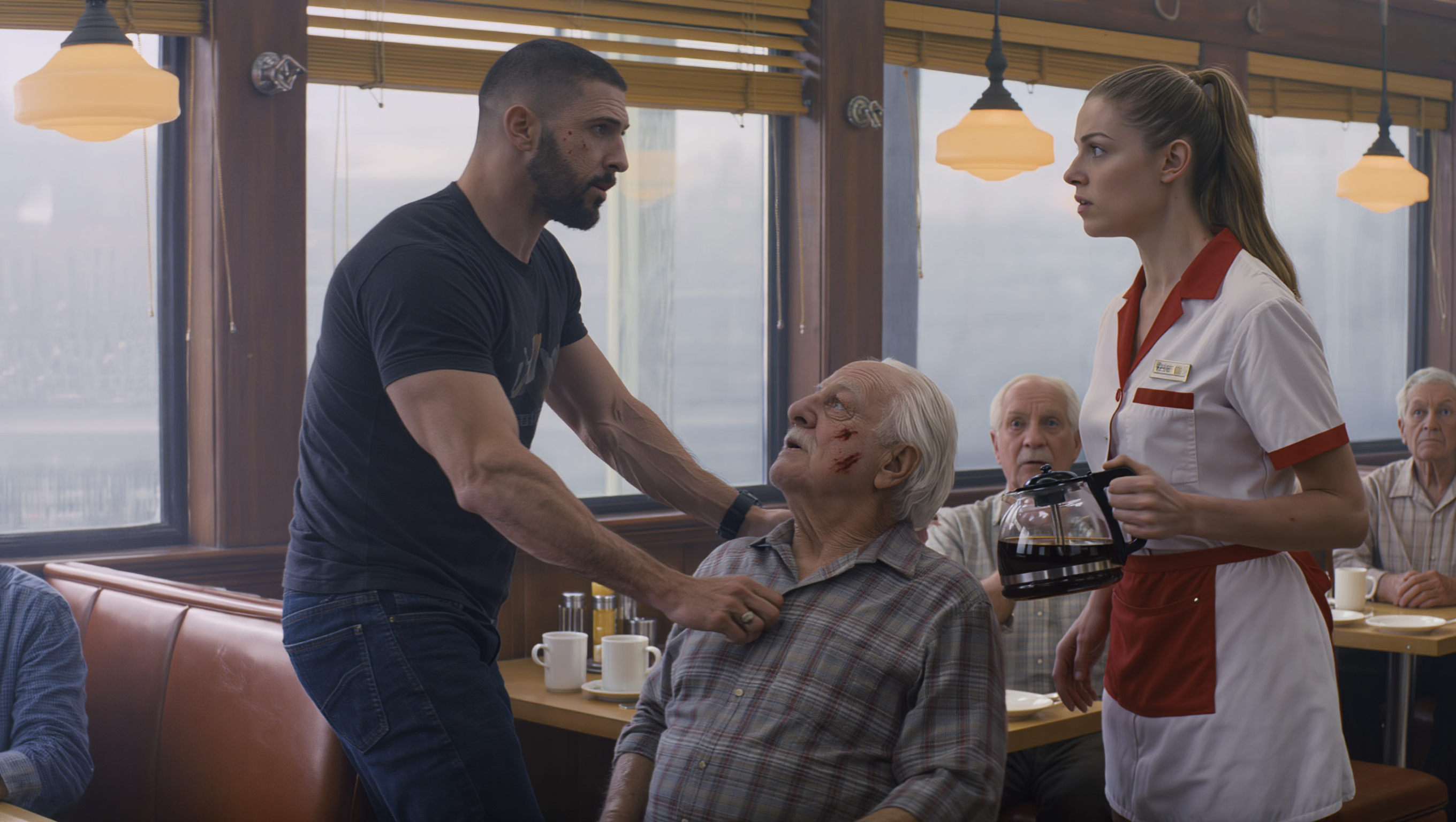 Thug Slapped an 81-Year-Old Veteran in a Diner – Then His Son Entered With the Hell’s Angels