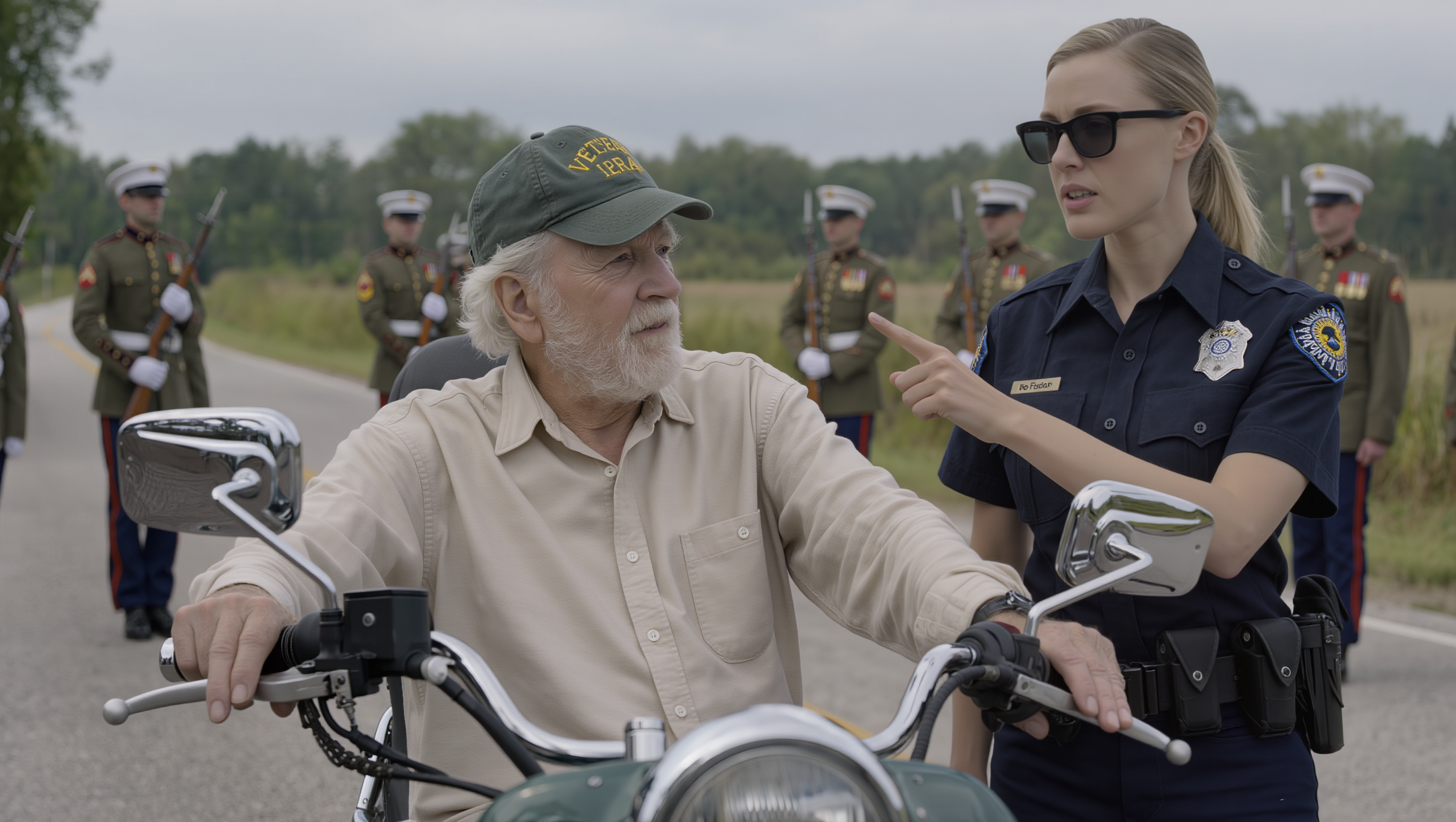 Cops Pulled Over the Wrong Bike – Minutes Later, 50 Soldiers in Humvees Arrived, Led by a Captain