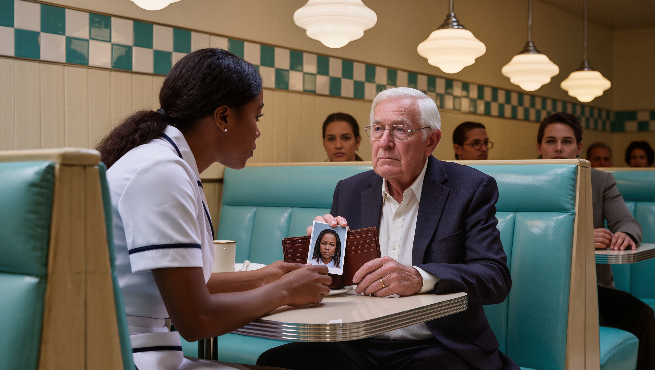 Waitress Spots Her Mother’s Photo in Billionaire’s Wallet – The Shocking Truth Leaves Her in Tears!