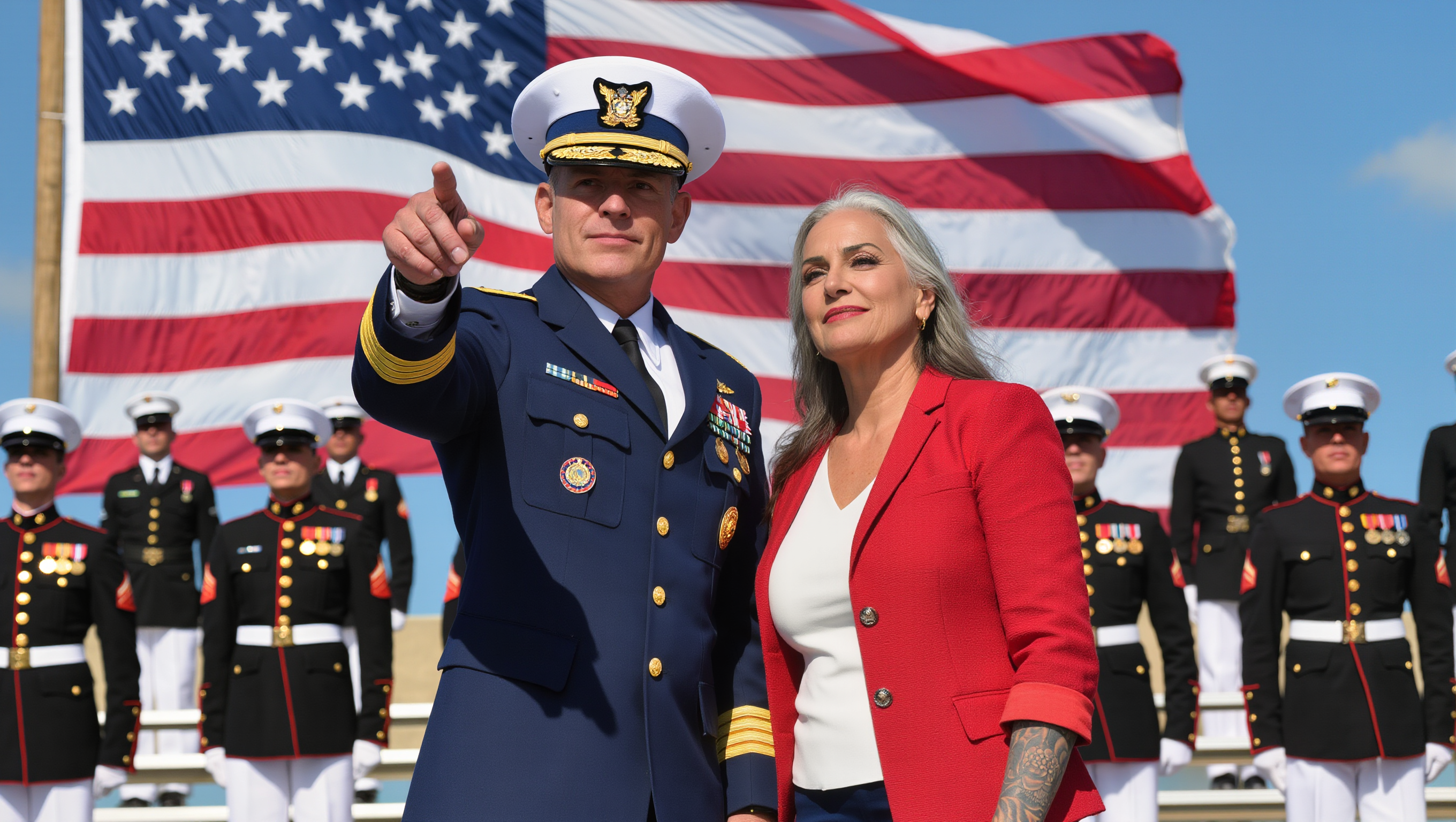 Grandma Came Just to Watch Her Grandson’s Graduation — Then the Marine Commander Saw Her Tattoo and Stood Frozen!