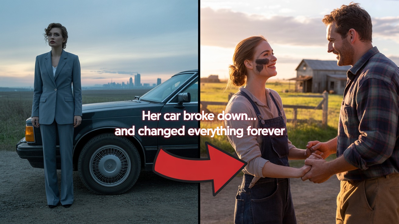 Millionaire Woman Asks a Poor Farmer for Help After Her Car Breaks Down – When She Steps Into…