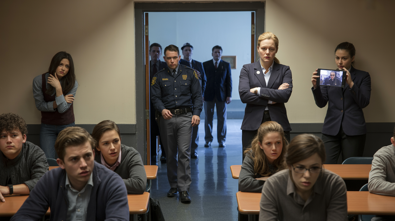 I raised my hand to ask a question in class and my teacher had escorted out by security.