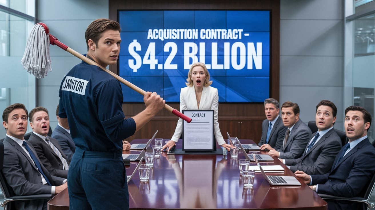 Single Dad Janitor Burst In: “Don’t Sign the $4.2B Deal” – What the CEO Did Next Left Everyone Frozen…