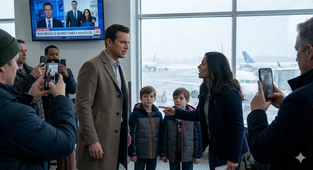 Billionaire Ceo Stunned Seeing Wife And Identical Triplets Stranded At Airport After Delayed Flight