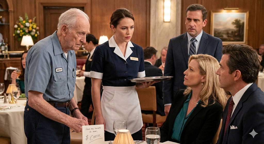 Waitress Defends A Janitor From Humiliation — The Billionaire In Disguise Reveals Himself Instantly