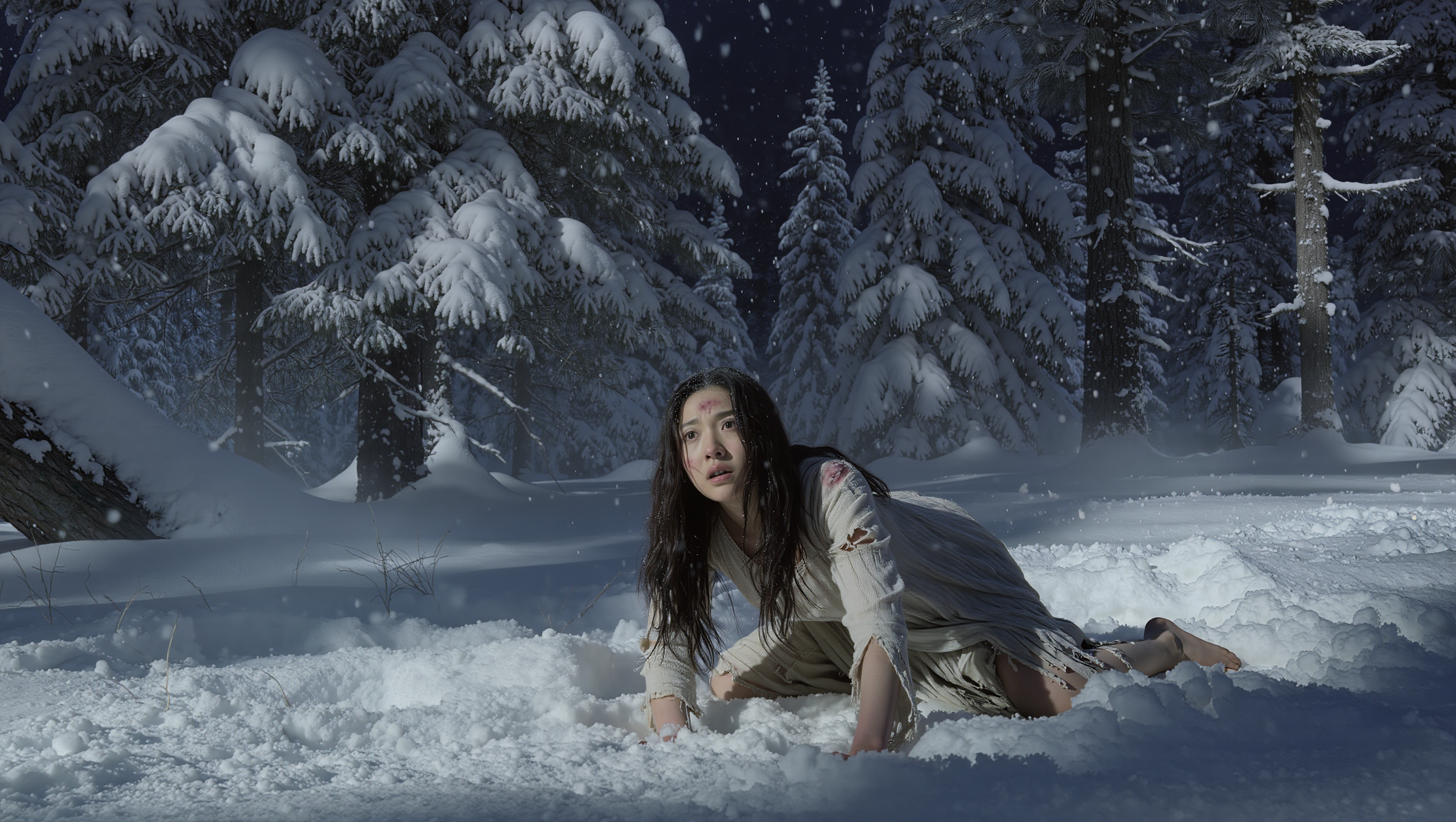 She Fell to Her Death in the Snow After Her Mate’s Rejection – A Enigmatic Black Wolf Curled Protectively Around Her