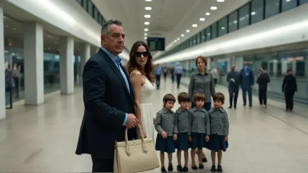 Billionaire Was at the Airport Carrying His Mistress’s Luggage – But Then His Wife Walked In Holding His Quadruplets