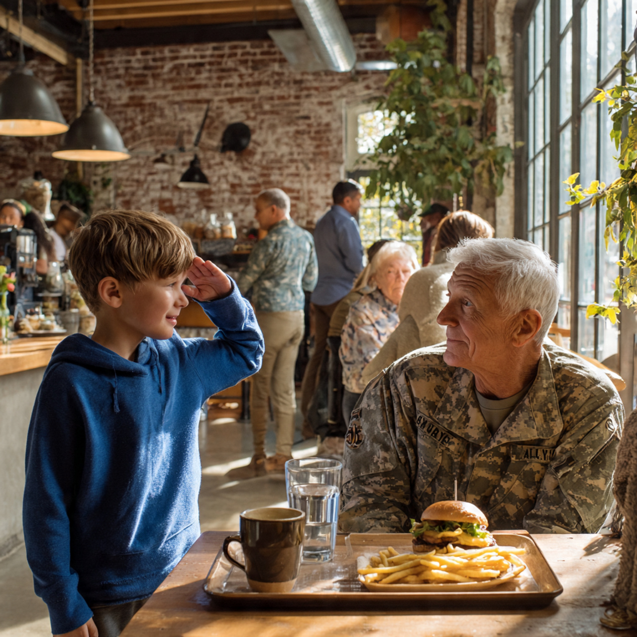 “I thought my war ended a decade ago, but when an 8-year-old boy paid for my diner meal with his dead father’s memory, I realized the real nightmare had just followed me home.”