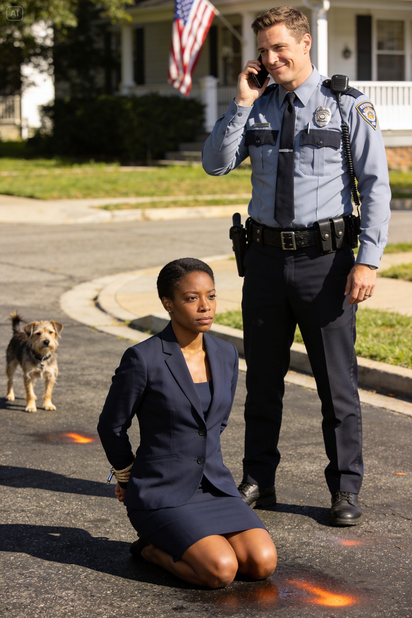 The Day I Was Forced to Kneel on Burning Asphalt by an Arrogant Officer Who Didn’t Know He Was Handing His Badge—and His Freedom—to the Wrong Woman