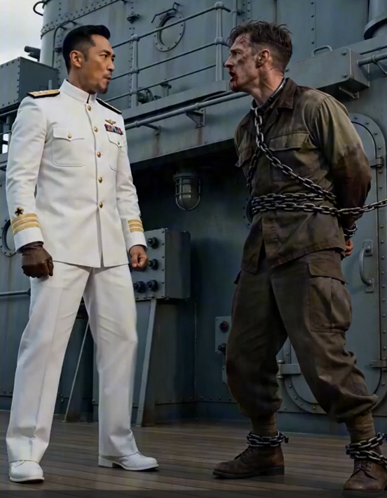 “Ruthless Japanese Captain Humiliated The Helpless Prisoner, Unaware The American Hostage Was Secretly Holding The Captain’s Trapped Brother Captive. A blinding magnesium flare ripped through the tense destroyer bridge, and the truth spilled out.”