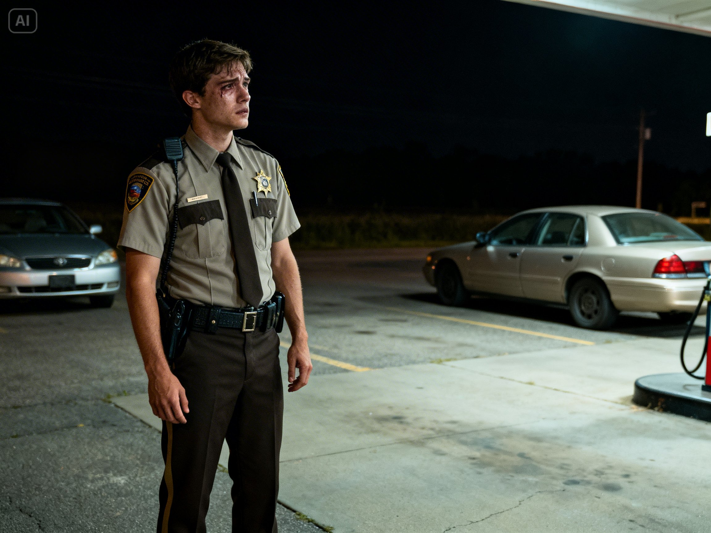 “A routine highway stop at 2 AM reveals a chilling secret in the shadows… what did this rookie trooper find?”