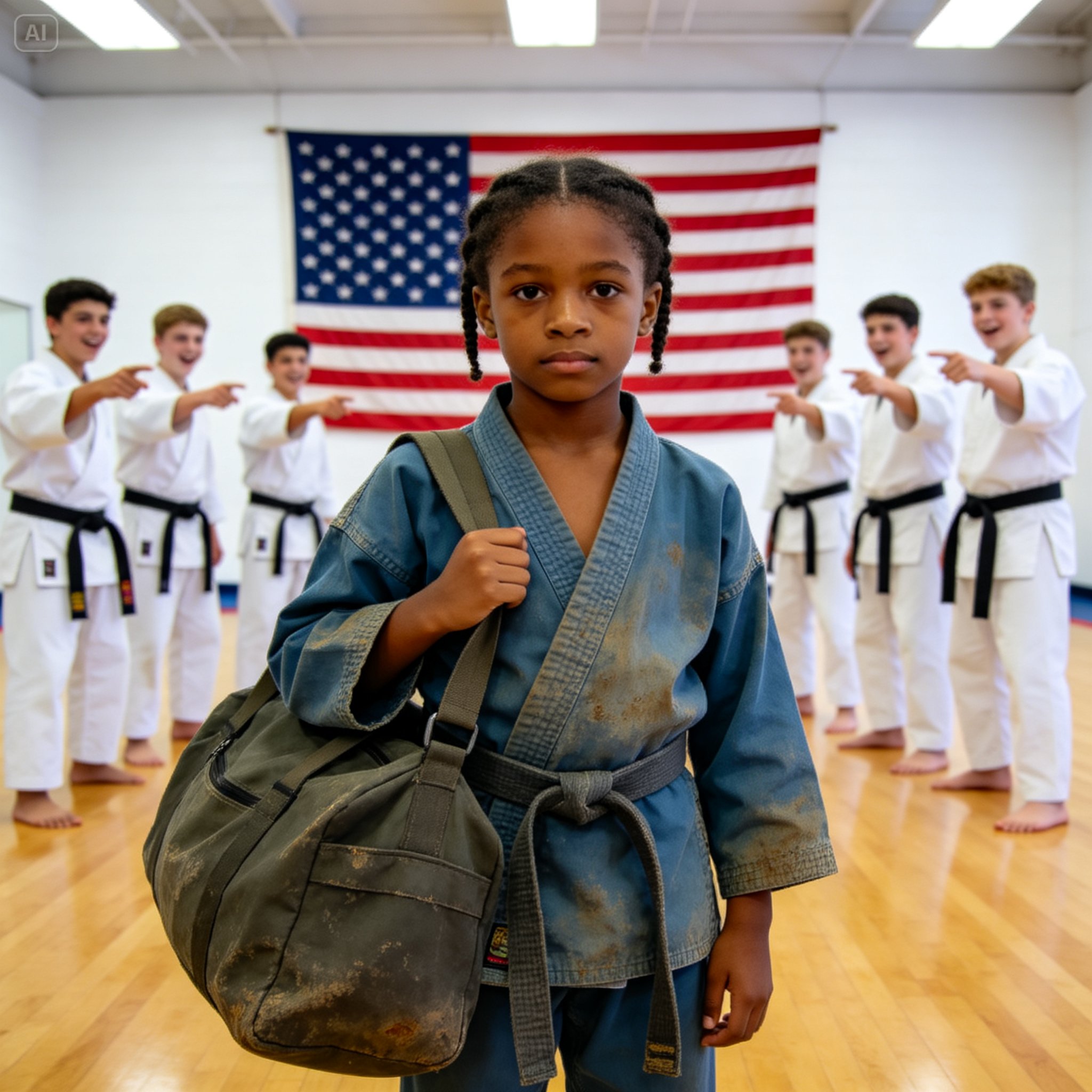 They Saw a Tiny Girl in a Faded Blue Gi and Thought I Was a “Toddler” Playing Dress-Up. The Elite Black Belts Laughed, Calling Me a “Ballerina” While the Master Shoved Me into the Beginner’s Corner with the Seven-Year-Olds. I Bowed in Silence, Hiding the Junior World Championship Gold Medal at the Bottom of My Bag. They Wanted a Show—But They Weren’t Ready for the Masterclass in Pain I Was About to Deliver.