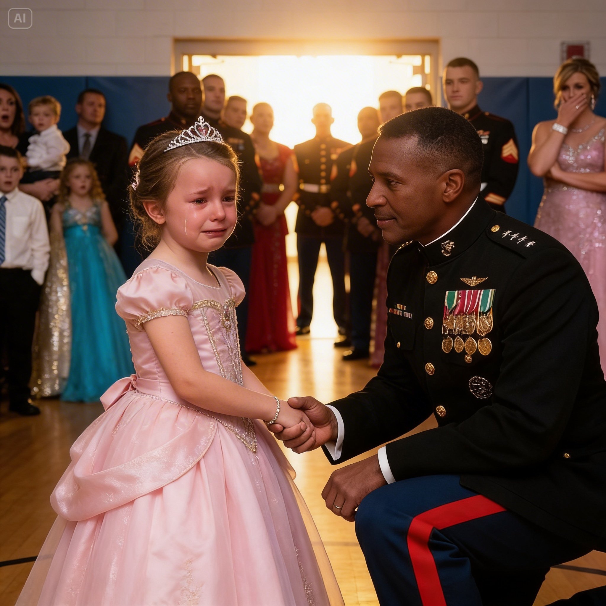 At A Father-daughter Dance, The Pta President Mocked My Grieving Seven-year-old, Making The Moment Even More Painful. But Everything Shifted When The Doors Suddenly Opened And A Four-star General Walked In!