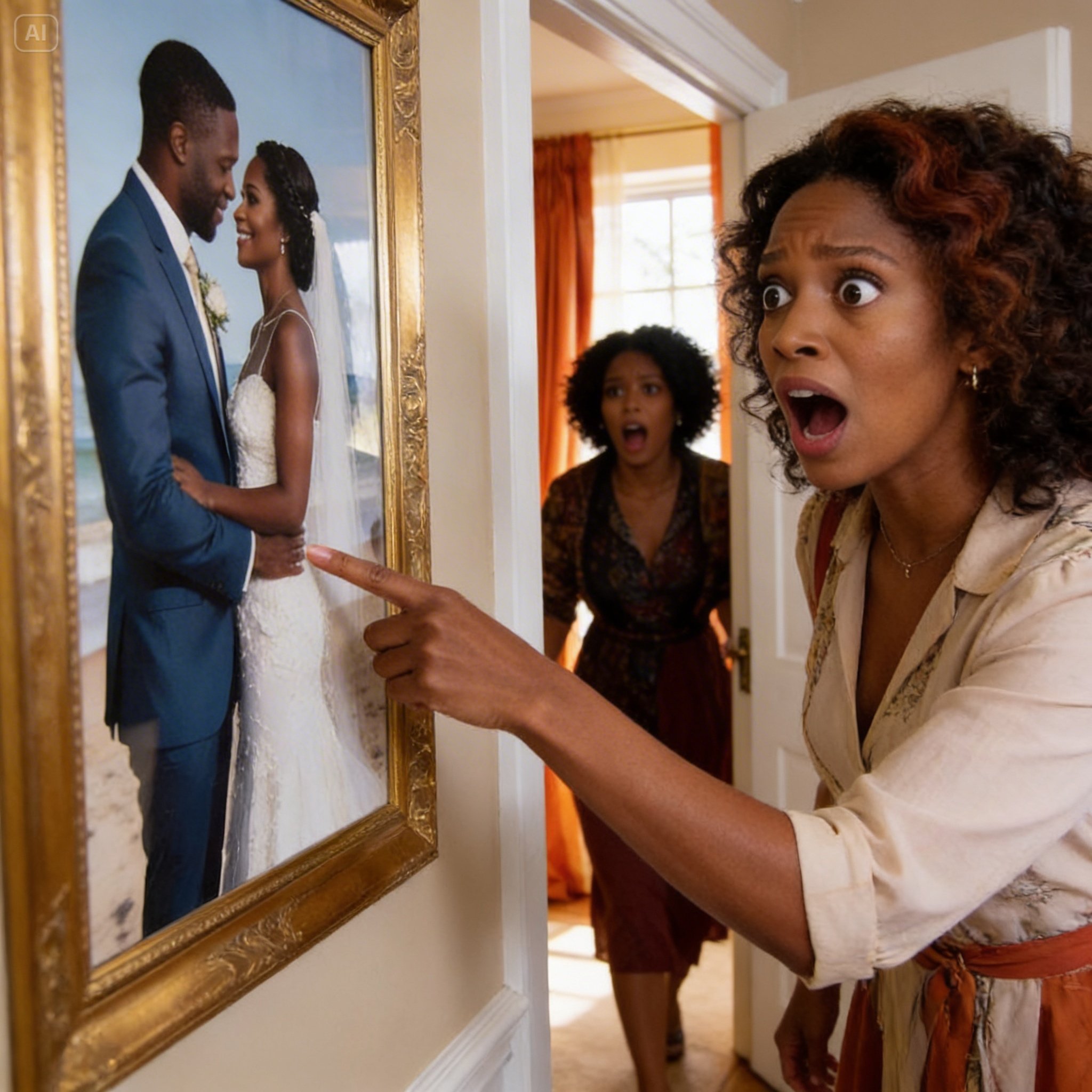 She Walked Into Her Best Friend’s House… And Found Her Husband’s Wedding Photo Hanging There?