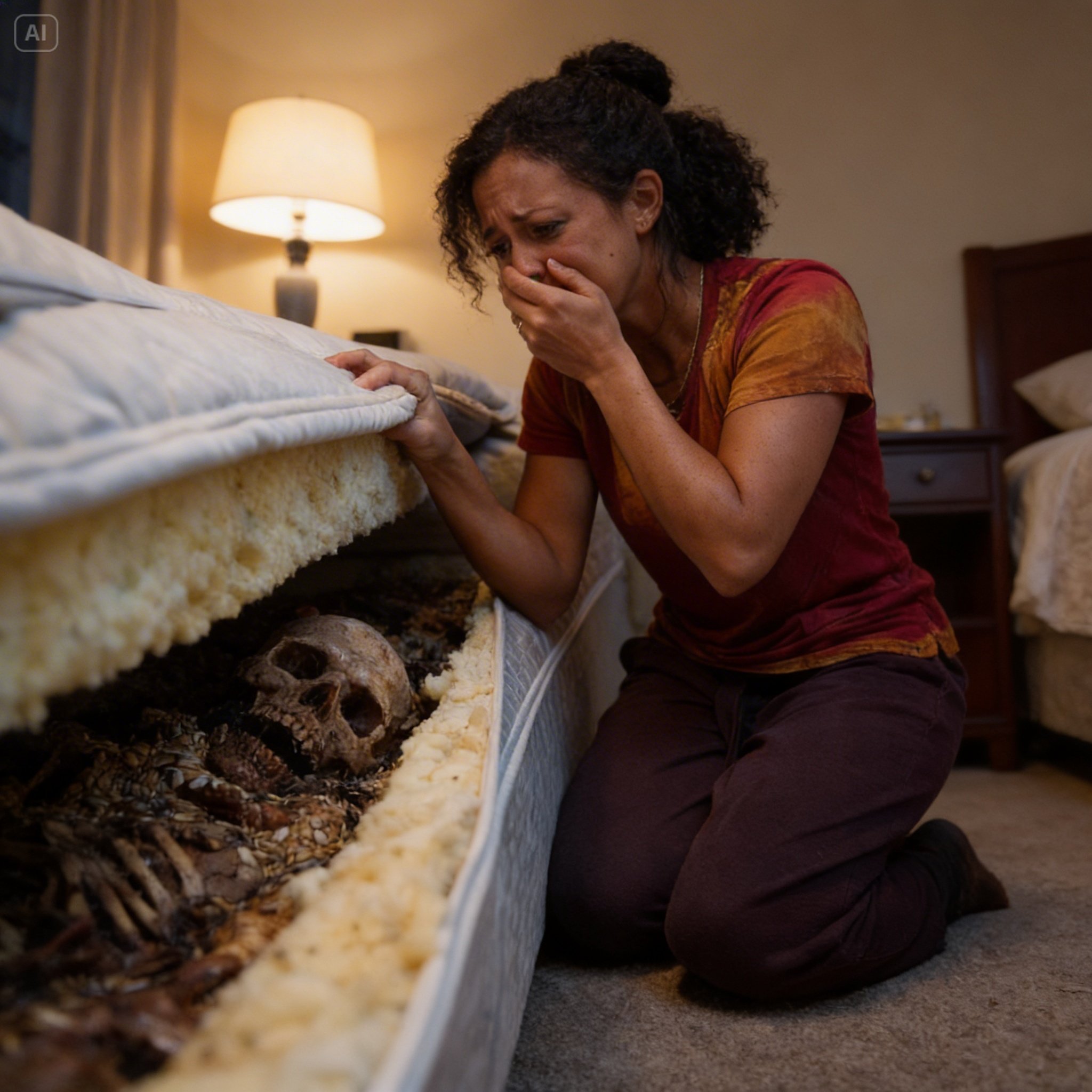 FOR 3 MONTHS, MY HUSBAND’S SIDE OF THE BED REEKED OF SOMETHING ROTTEN. HE GOT FURIOUS EVERY TIME I TRIED TO CLEAN IT. WHEN HE LEFT FOR A BUSINESS TRIP, I CUT OPEN THE MATTRESS AND…