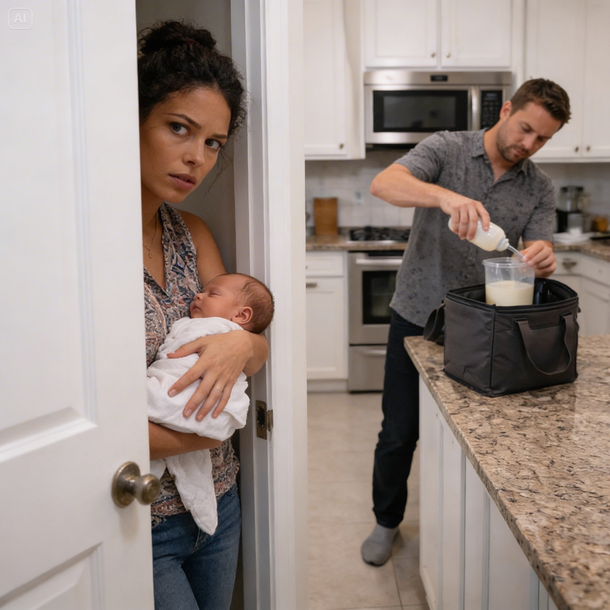 A month ago, my daughter was born… and I discovered that my husband had been secretly taking my milk to his mother’s house every night…