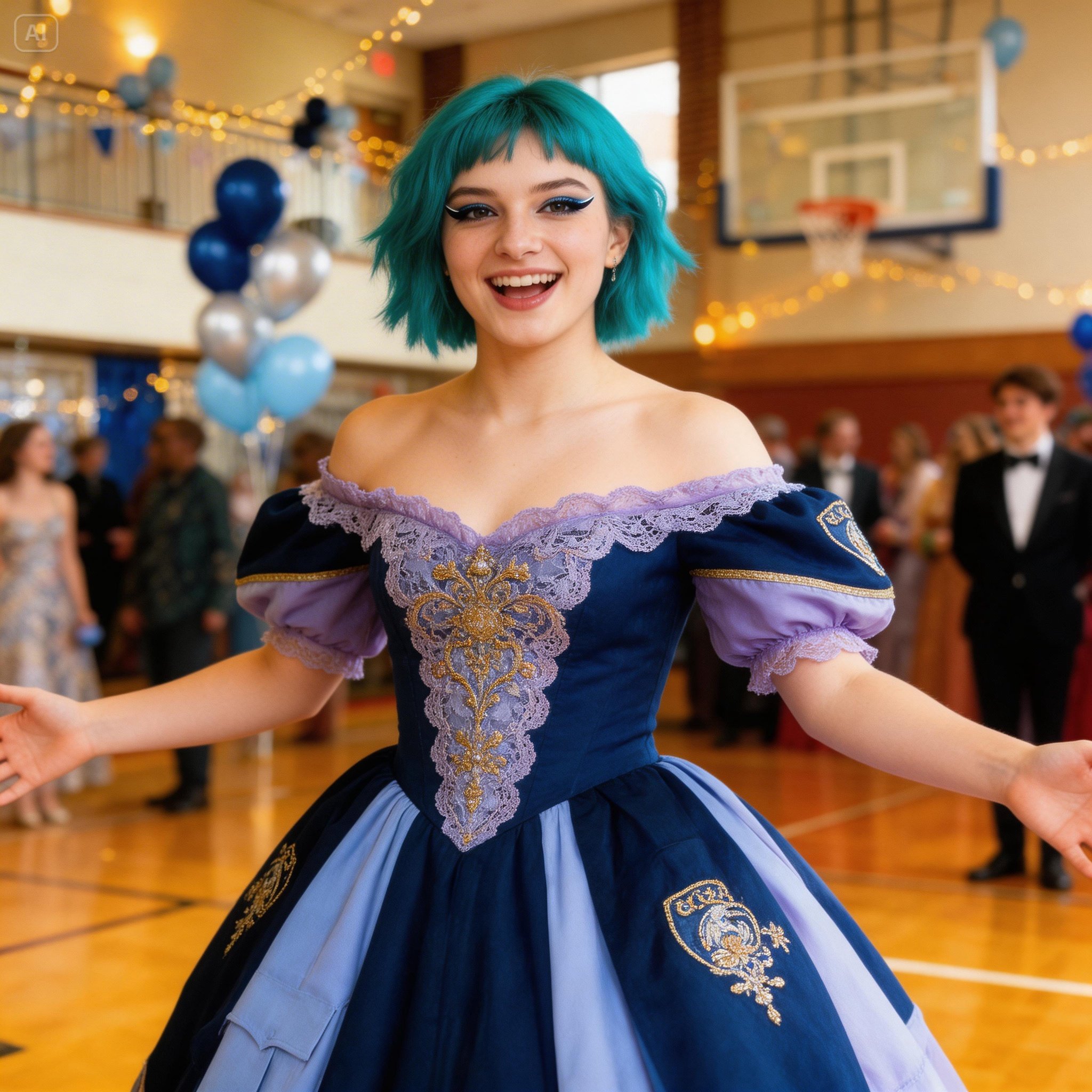 My Daughter Wore A Prom Dress She Made From Her Late Father’s Police Uniform. When Another Girl Poured Punch All Over It, She Didn’t Scream Or Fight Back — She Just Stood There, And…