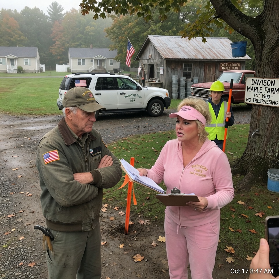 “SHE CALLED MY 120-YEAR-OLD MAPLE FARM A ‘QUAINT LITTLE HOBBY’—THEN TRIED TO BULLDOZE IT FOR A BIKE PATH THAT LED NOWHERE. BUT SHE DIDN’T KNOW I WAS A RETIRED ARMY ENGINEER. YOU WON’T BELIEVE WHAT I FOUND IN THE COUNTY RECORDS.”