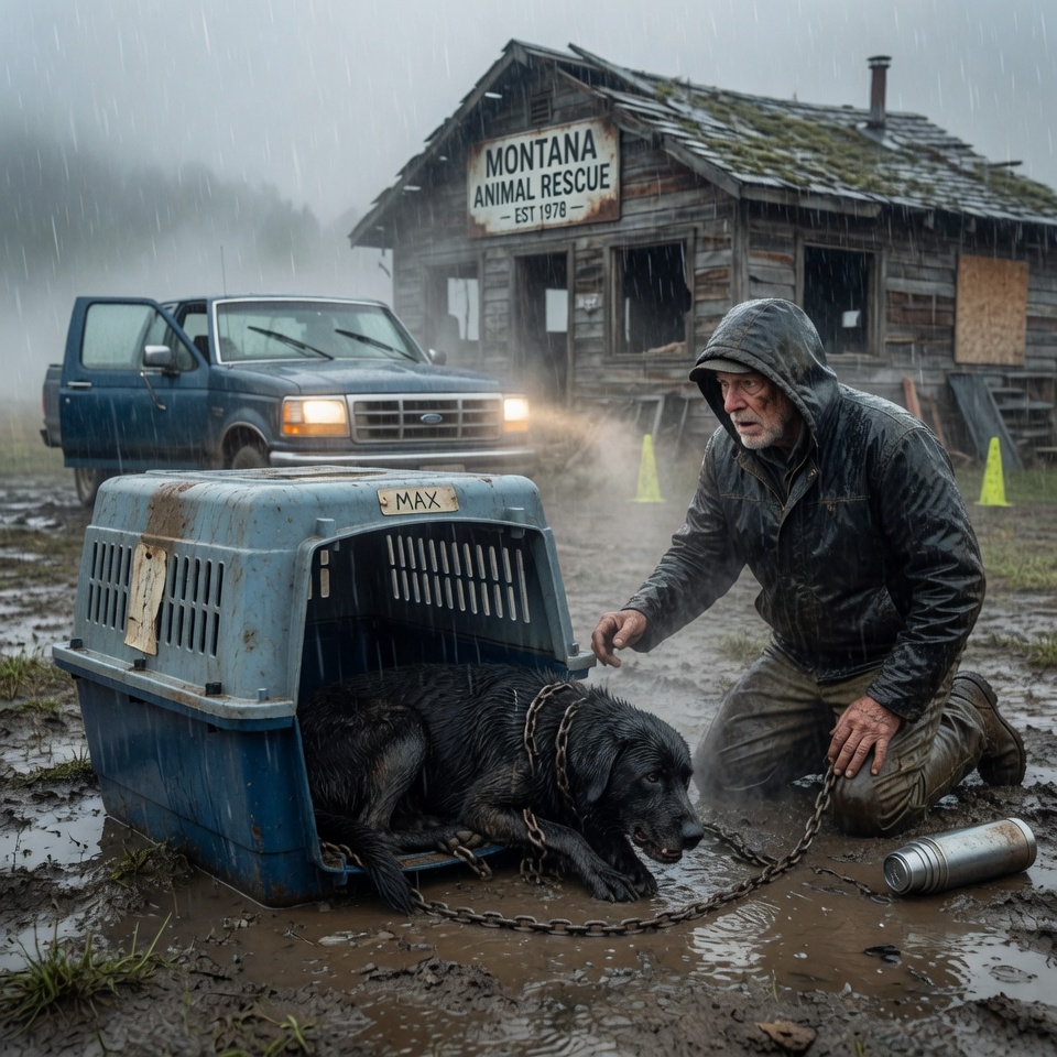 I Was a Forgotten Veteran Waiting to Die in the Montana Mountains, Until I Found a Starving Dog Trapped in the Freezing Rain. Untangling His Chains Changed My Life Forever.