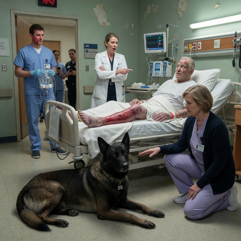 They Threatened to Take Away a Dying Veteran’s Only Companion. Then, a Mysterious Nurse Walked In and Spoke Three Words That Changed Everything.