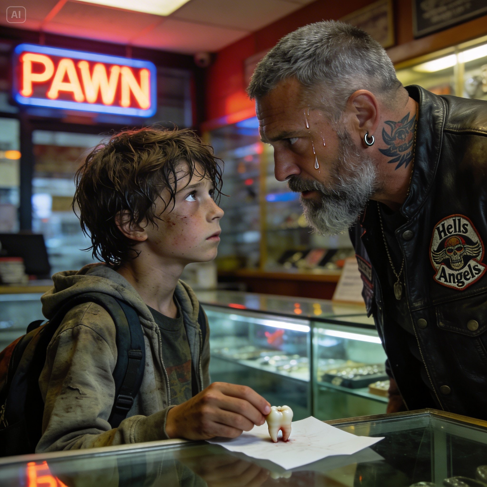 A 10-year-old boy walks 3 miles through freezing Virginia rain to a pawn shop, not for toys or candy, but to trade his mother’s bloodied gold tooth for a weapon.