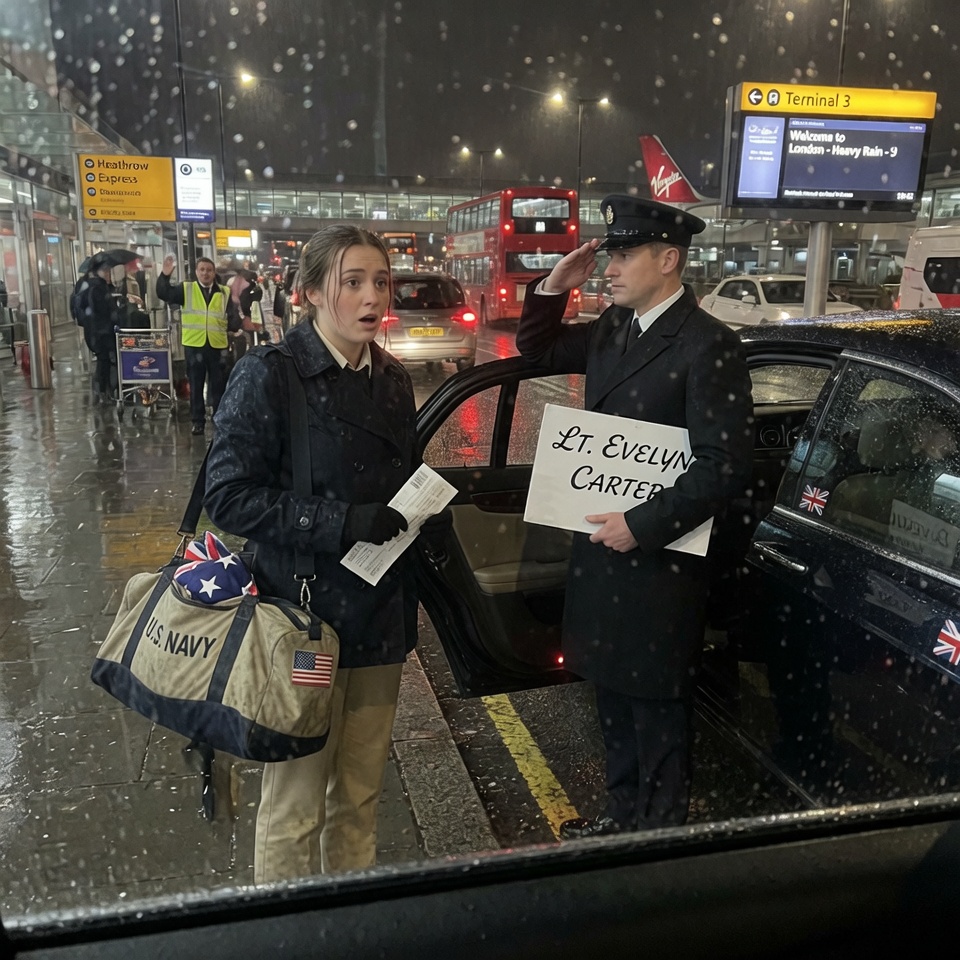 My grandfather died with full military honors, my parents inherited the estate and the money, and all I got was one envelope and my father’s cold little laugh—until I landed in London with a one-way ticket, stepped into the rain outside Heathrow, and saw a uniformed driver holding a sign with my name like my grandfather had sent me on one last mission nobody in my family saw coming. BUT WHAT DID THE LETTER REALLY SAY? WHO WAS MY GRANDFATHER REALLY?