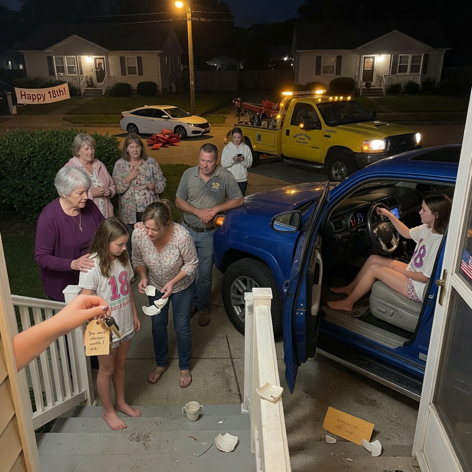 My parents gave my sister a brand-new Honda for her sixteenth and handed me a bus pass for mine, so by the time a tow truck turned onto our Ohio street on my eighteenth birthday and the driver asked for me by name, my mother still thought I was the daughter who would smile, say thank you, and never make her explain the difference. DO YOU KNOW WHAT HAPPENS WHEN THE QUIET ONE FINALLY GETS SEEN?