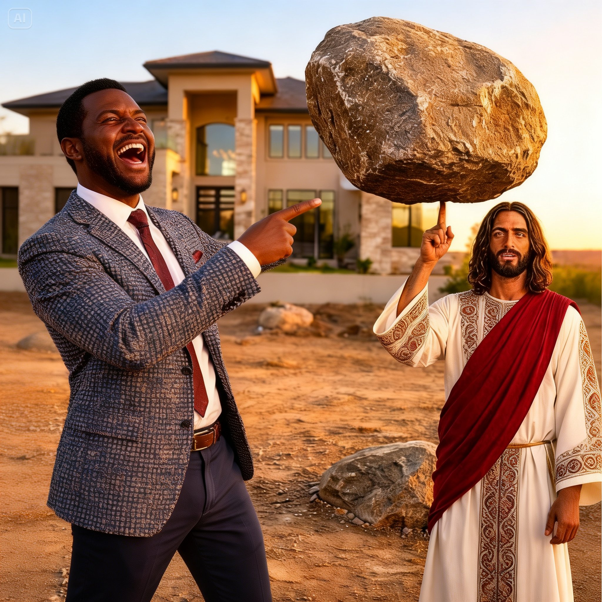 A MILLIONAIRE RANCHER BET HIS ENTIRE ESTATE THAT NO ONE COULD MOVE A BOULDER — THEN A STRANGER CALLED JESUS TOUCHED IT WITH ONE FINGER. WHAT THE CROWD SAW NEXT MADE THE CAMERAS SHAKE.
