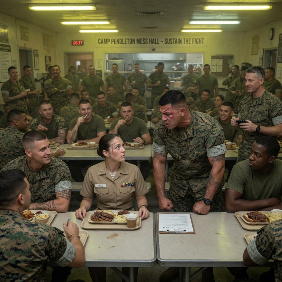 They Surrounded Me in the Mess Hall, Mocking My Uniform and Demanding I Prove Myself. They Thought I Was Just a Weak Desk Clerk. They Had No Idea They Were Bullying a Tier-One Navy SEAL. Here is How I Broke Them.