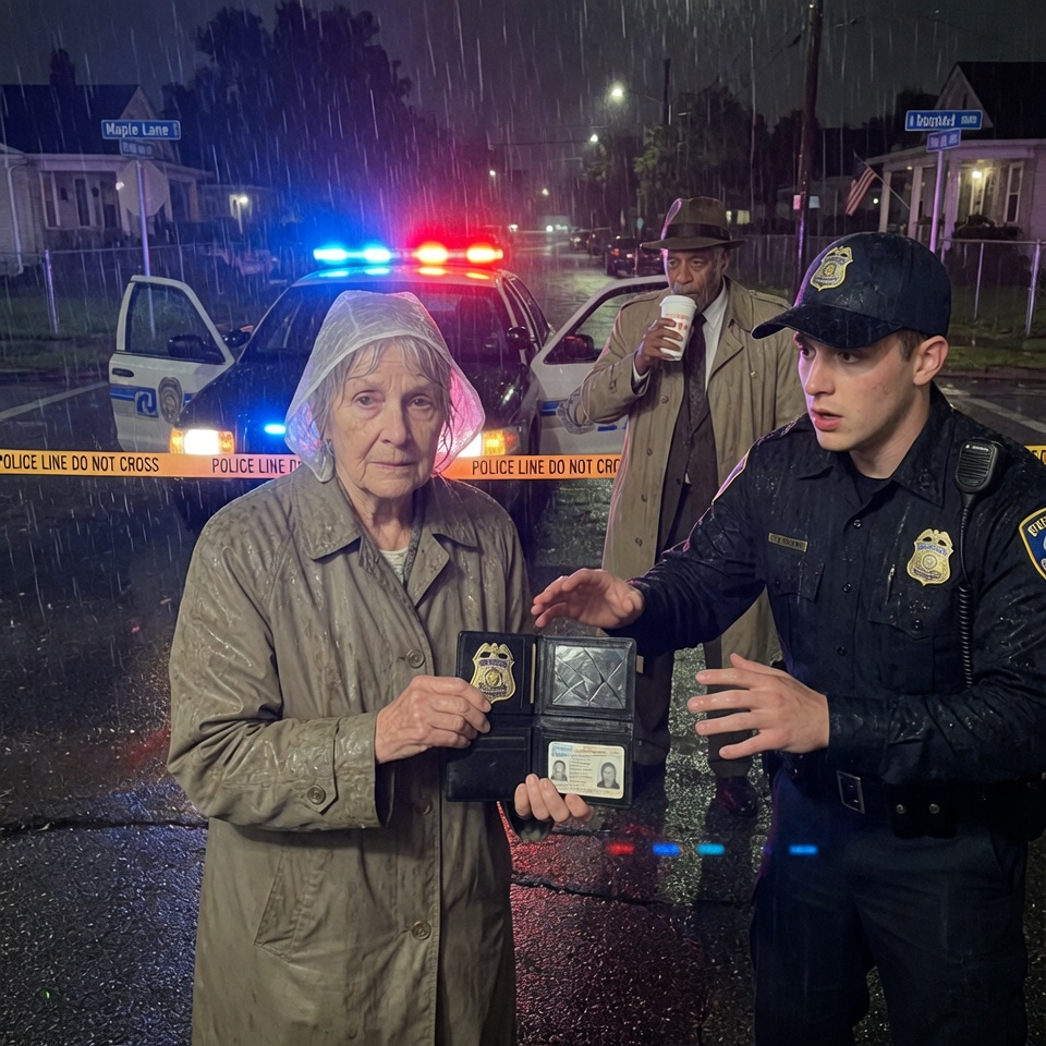 The Rookie Cop Thought She Was Just Another Confused, Grieving Grandmother Ruining His Crime Scene. But When He Grabbed Her Arm and Saw What Was Inside Her Worn Leather Handbag, The Entire Police Force Froze. You Won’t Believe Who This Innocent-Looking Old Woman Really Is.