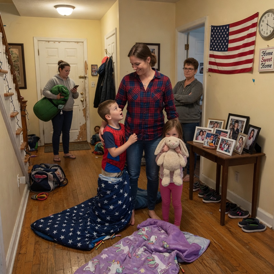 “My mother tossed two basement sleeping bags at my six-year-old and said my sister’s kids got the guest room because “they were already settled,” but when I looked at my children standing there in their Thanksgiving clothes, one holding a stuffed rabbit and the other watching my face too carefully for a boy that young, I finally understood that the thing breaking in that hallway was not the sleeping arrangement — it was the last excuse I had left for staying loyal to a family that only loved me when I was useful. —BUT IT WAS THE $124,520 I QUIETLY CANCELED AT MIDNIGHT THAT DESTROYED EVERYTHING. WHAT WOULD YOU HAVE DONE? “