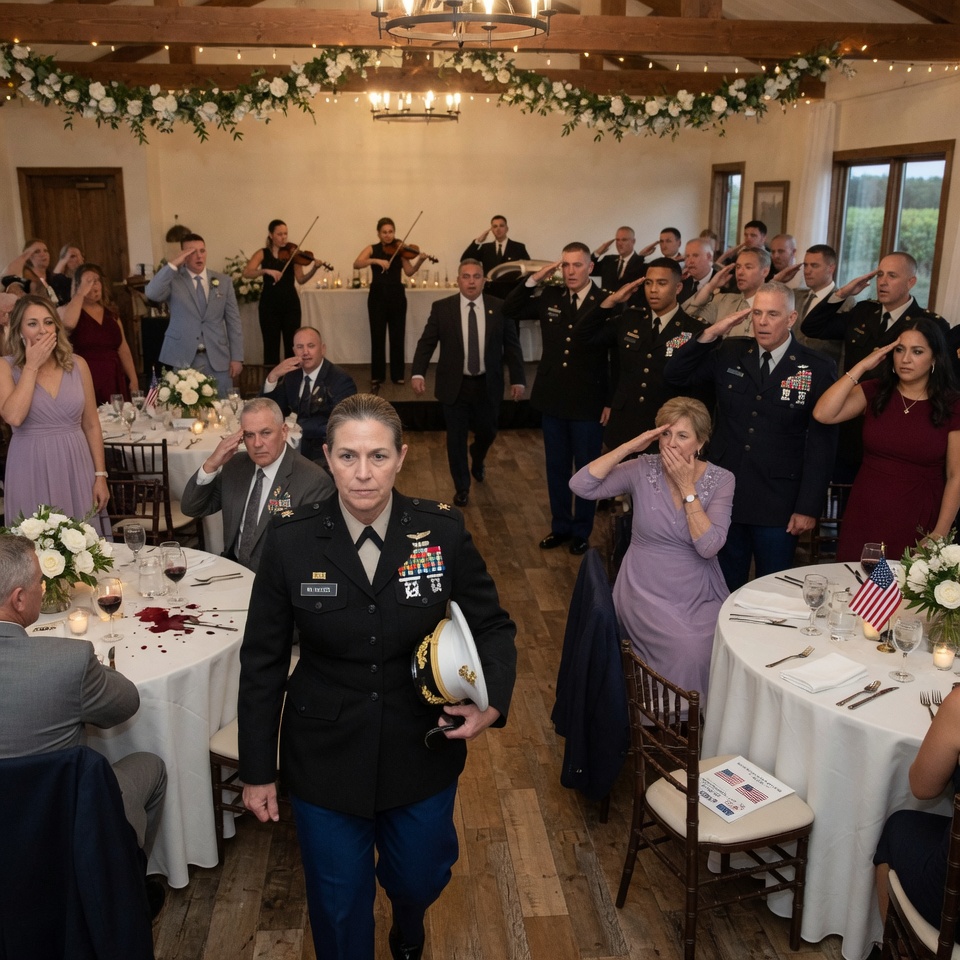 I WAS THE FAMILY’S QUIET EMBARRASSMENT—THE DAUGHTER WHO CHOSE MUD AND SERVICE OVER A “NORMAL LIFE.” MY MOTHER BEGGED ME TO HIDE WHO I WAS AT MY BROTHER’S WEDDING. BUT WHEN I STEPPED INTO THAT VINEYARD IN MY DRESS BLUES, THE WALLS OF SILENCE CAME CRASHING DOWN. WHO REALLY COMMANDED THAT ROOM?