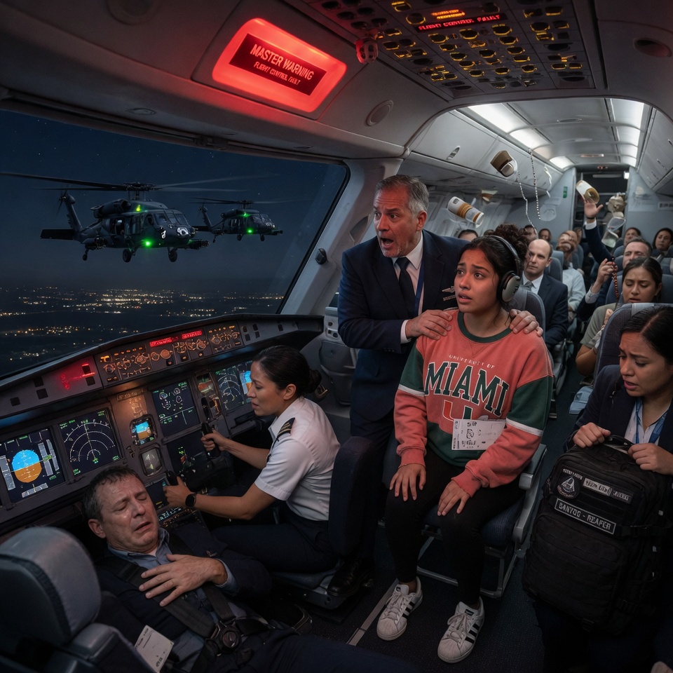 She Was Fast Asleep in Seat 7C When the Autopilot Failed and the Captain Collapsed. As 196 Passengers Braced for the Worst High Above Texas, Two Black Hawk Helicopters Appeared in the Night Sky to Deliver a Desperate Message to the Unlikely Hero Who Would Have to Do the Impossible.