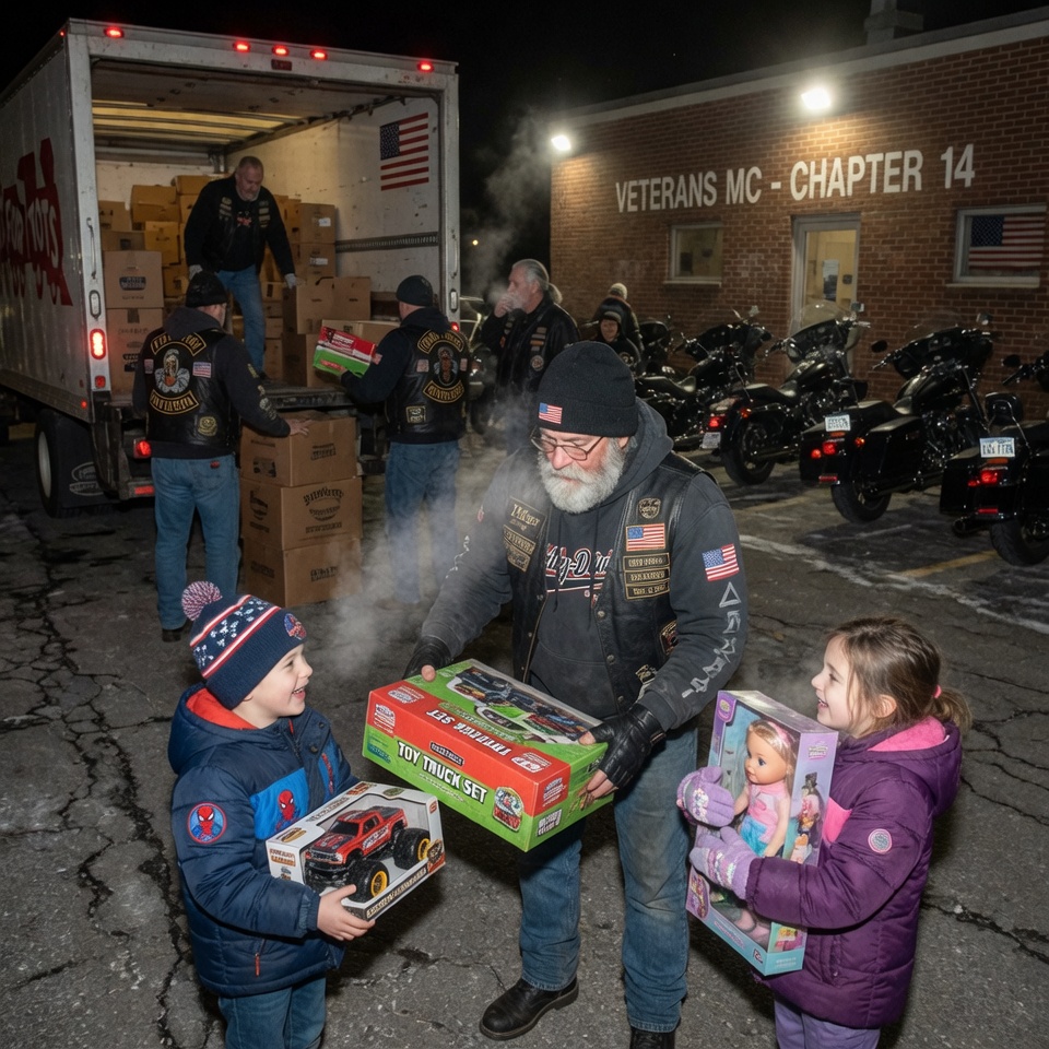 The Night a Motorcycle Club Discovered That a National Charity Had Sold Thousands of Toys Meant for Orphans, Prompting Forty-Seven Tattooed Bikers to Ride Out in the Dead of Night Through Freezing December Roads, Outsmart Security Guards, Hijack Three Massive Semi-Trucks, Evade Law Enforcement, and Deliver the Most Unforgettable Christmas Miracles When Everyone Thought Hope Was Completely Lost