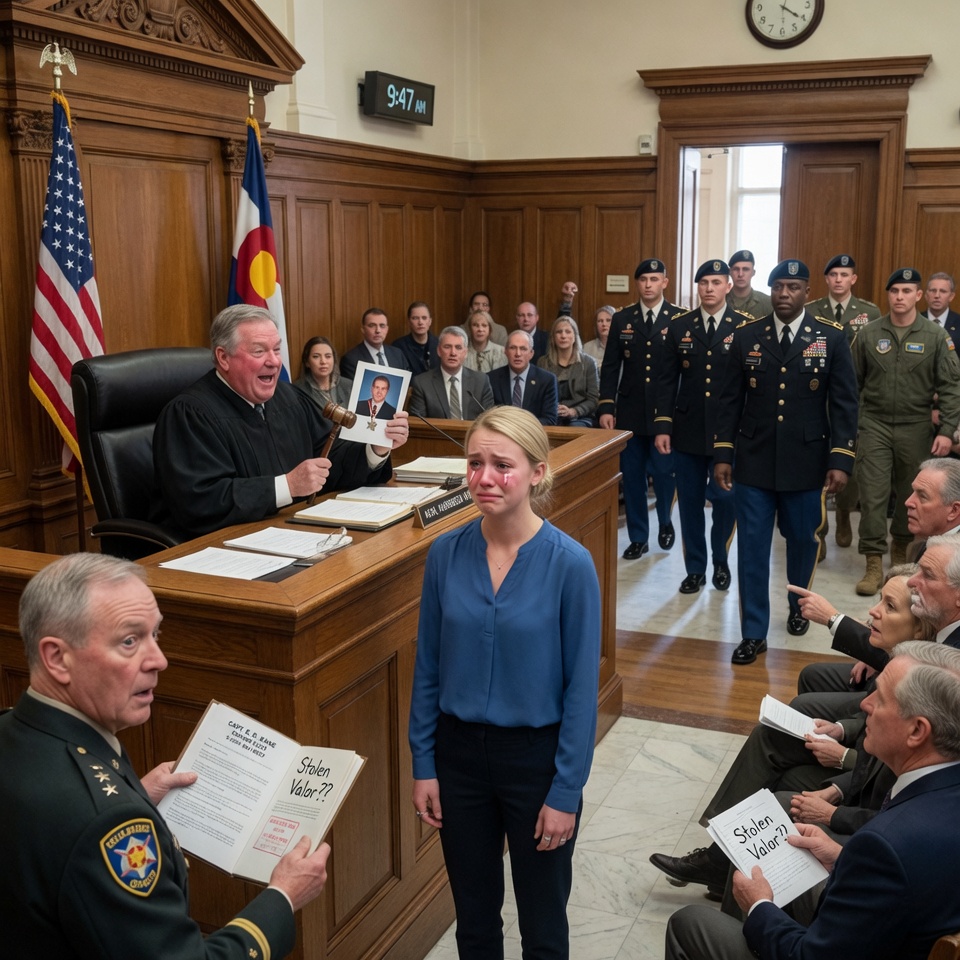 A Smug Judge Laughed In My Face And Threatened Me With Prison When I Handed Him My Military Medals In Court. He Thought I Was Just A Helpless Young Woman In A Blue Blouse Lying To Escape A Ticket. But He Was Left Completely Speechless When A Four-Star General Kicked Open The Doors.