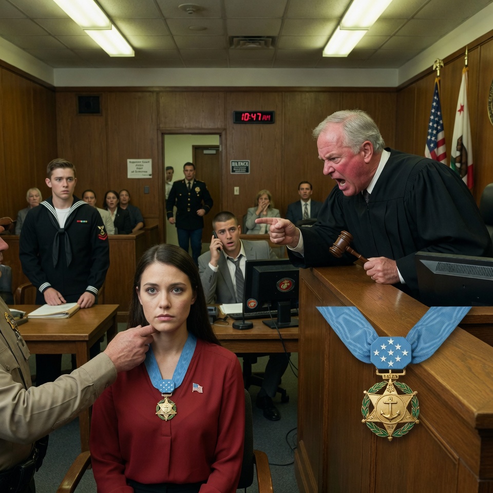 An Arrogant Judge Ordered A Quiet Woman To Remove Her “Gaudy Necklace” In Court. He Had No Idea She Was A Highly Decorated War Hero—Until A Four-Star Military Admiral Kicked Open The Courtroom Doors To Silence Him Once And For All.