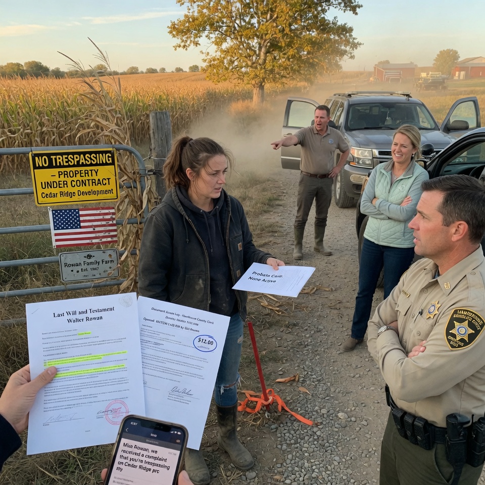 “MY PARENTS SOLD GRANDPA’S FARM TO A DEVELOPER WHILE HIS BODY WAS STILL WARM—BUT I WAS THE ONE HE NAMED EXECUTOR IN A SECRET WILL THEY THOUGHT THEY DESTROYED.” WILL ONE NIGHT IN A COUNTY CLERK’S OFFICE BE ENOUGH TO STOP THE BULLDOZERS BY SUNRISE