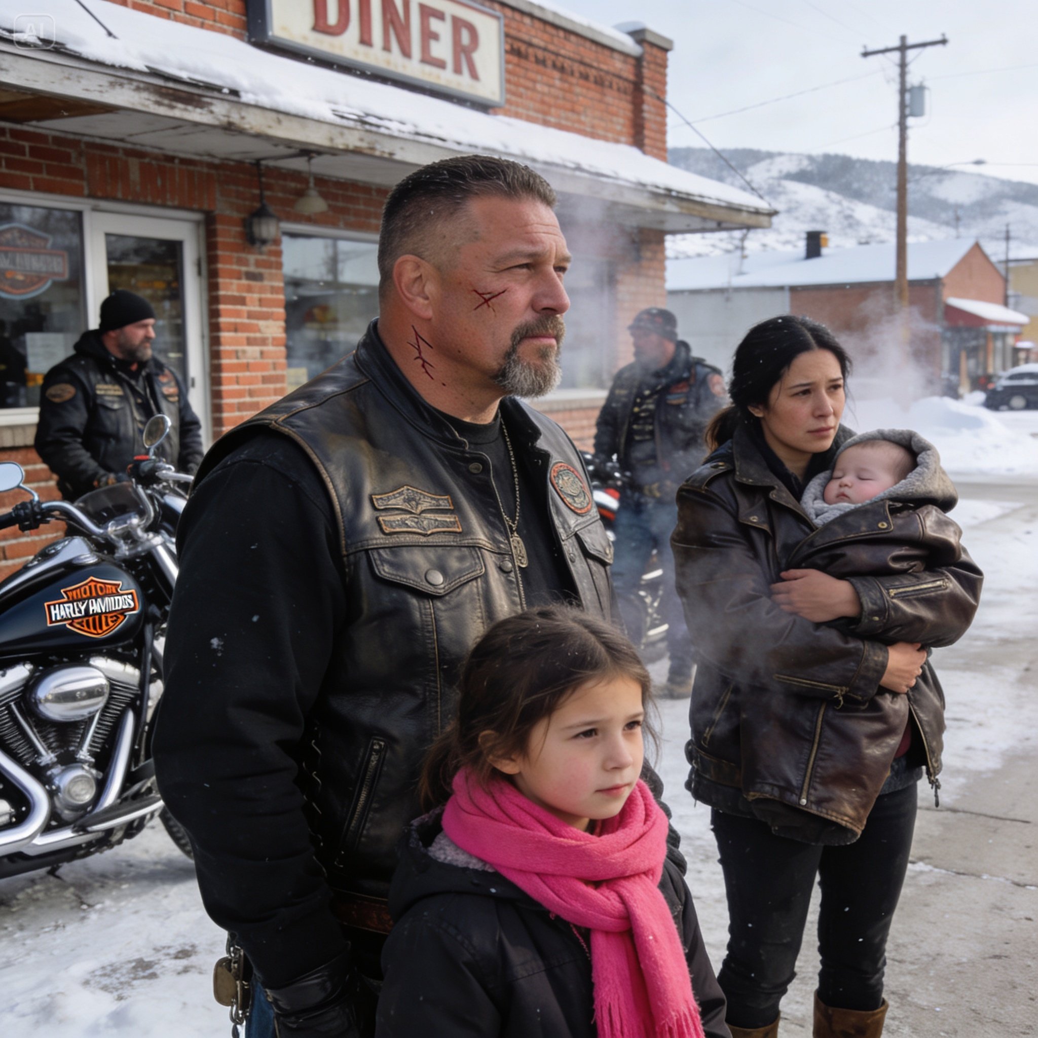 She Was Freezing to Death on a Montana Highway. When She Risked Everything to Save a Bleeding Stranger, She Didn’t Just Summon an Army of 750 Bikers—She Uncovered a 17-Year-Old Secret That Would Change Her Life, Save Her Brother, and Bring a Corrupt Police Chief to His Knees.