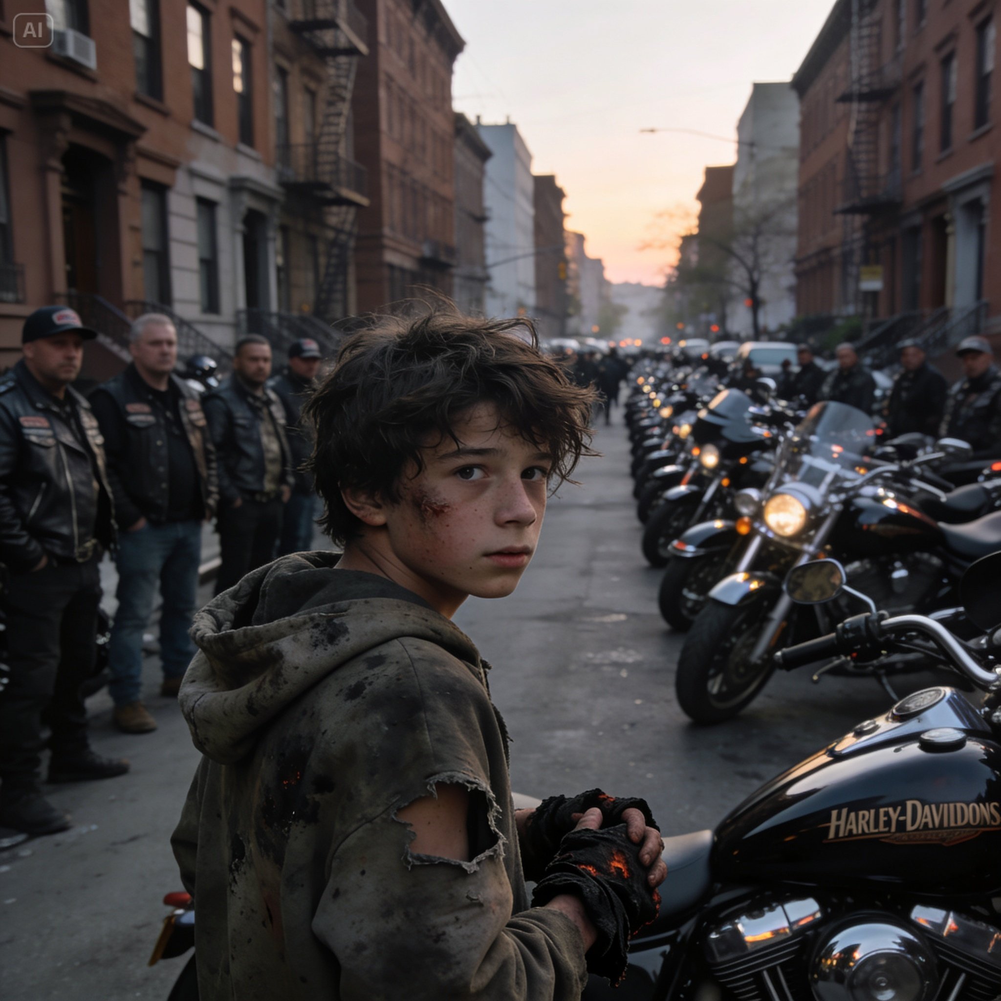 The Nameless Boy Who Walked Into Hell: How a Homeless Teen’s Desperate Rescue of a 12-Year-Old Girl Summoned an Army of 700 Harleys by Dawn