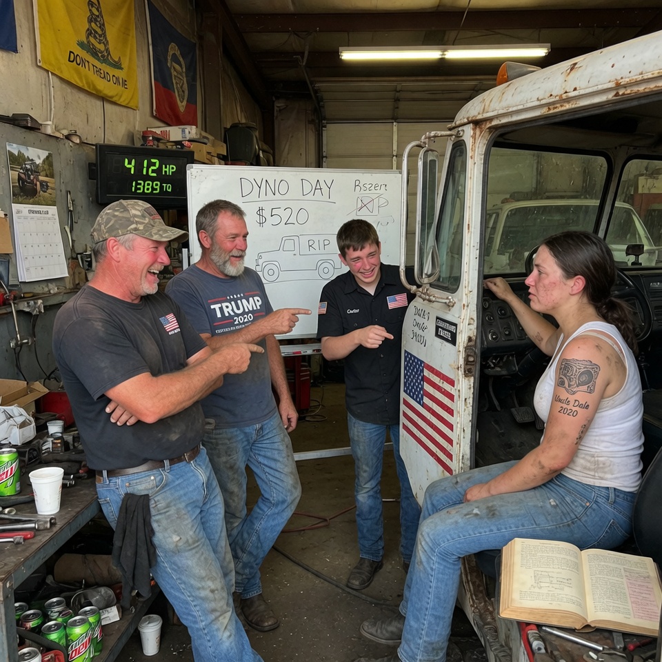 “FIVE MEN POINTED AND LAUGHED AT THE WOMAN WITH THE GREASE ON HER KNUCKLES. THEY DIDN’T KNOW SHE WAS CARRYING THIRTY YEARS OF HER UNCLE’S SECRETS UNDER THE HOOD.” HAVE YOU EVER JUDGED A MACHINE SOLELY BY ITS RUST?