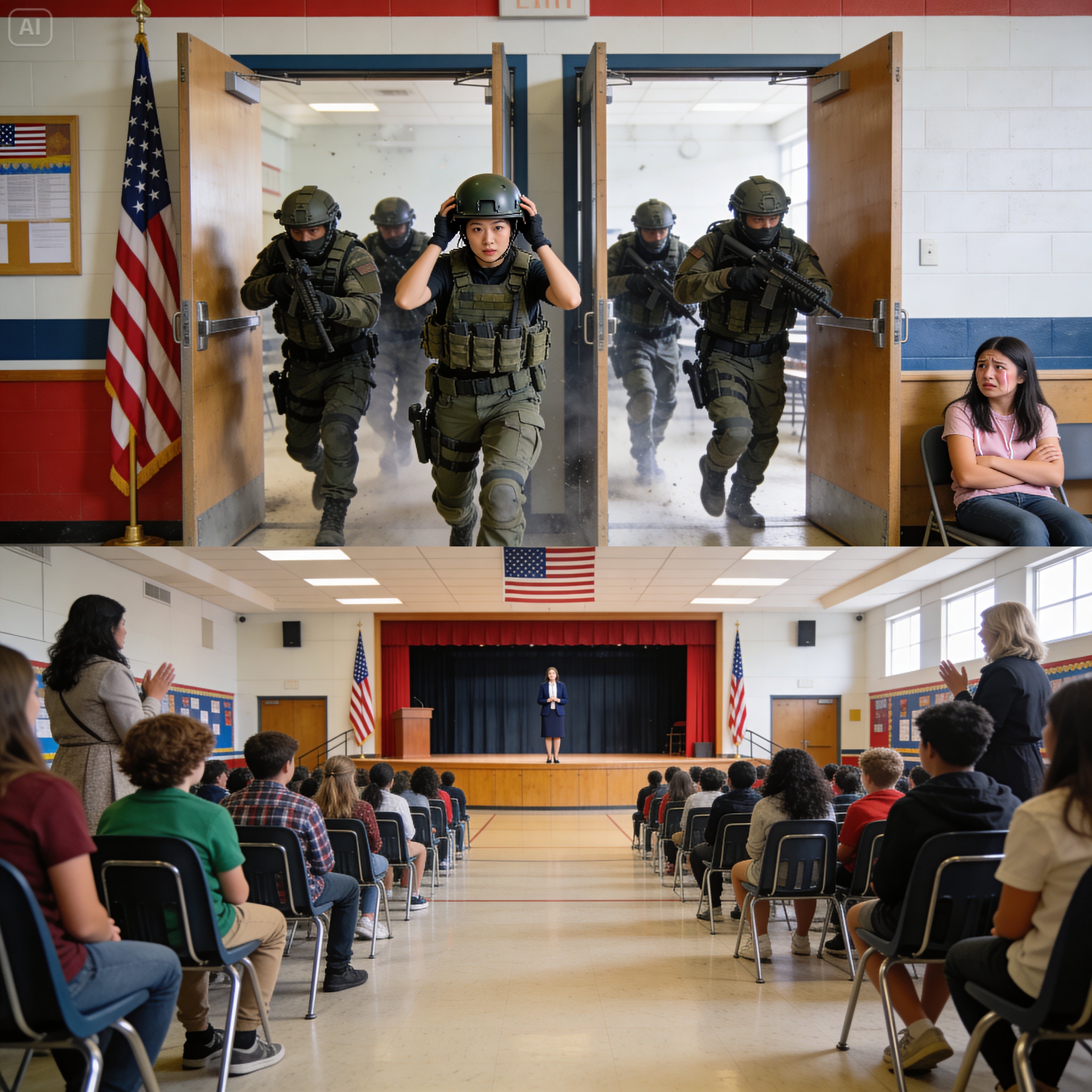 My classmates mocked me mercilessly for claiming my deployed mom was a real Navy SEAL, but the shocking moment her unit interrupted the military families assembly left everyone stunned!