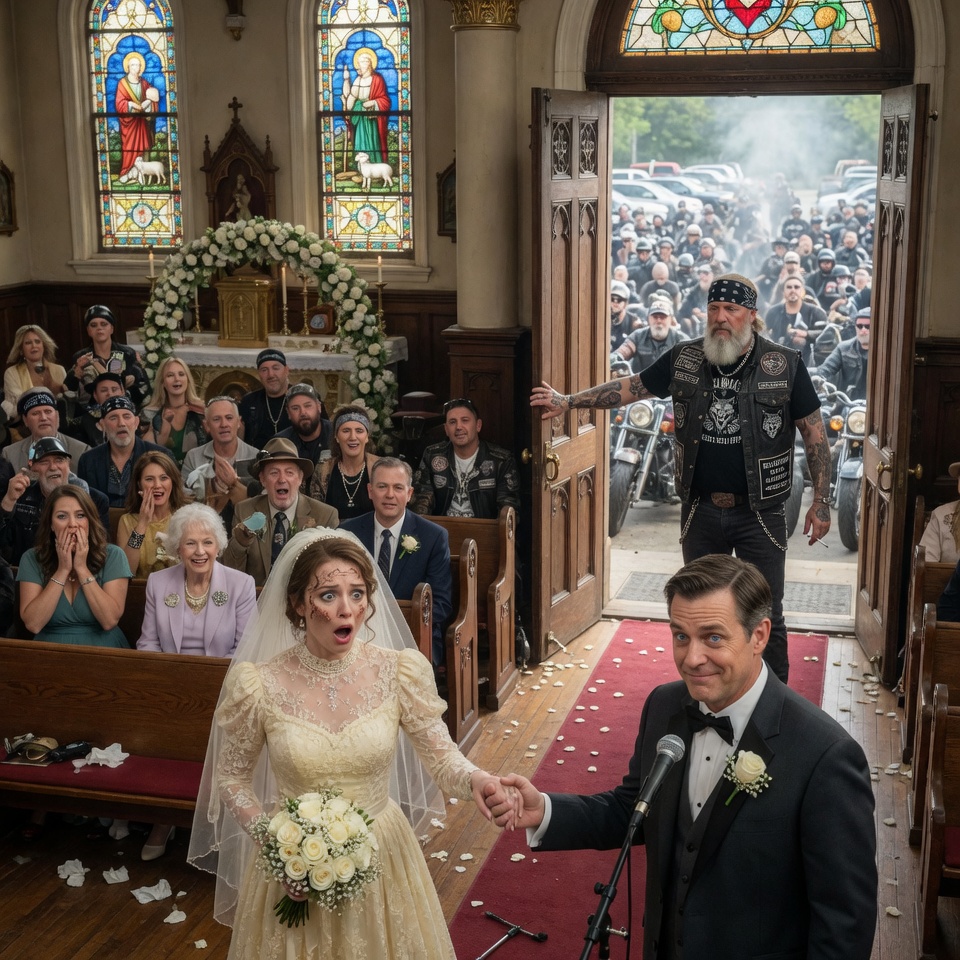 He Humiliated His Penniless Bride at the Altar in Front of 200 Elite Guests. He Had No Idea 300 Bikers Were Waiting Outside to Teach Him a Lesson He’d Never Forget.