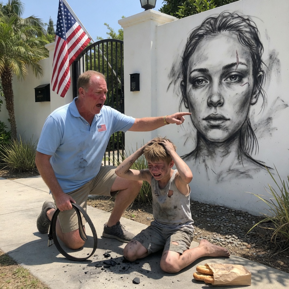 So CRUEL! A Billionaire Ran Outside Ready To BEAT An Orphan Drawing On His Wall… But What He Saw Made Him Drop To His Knees—Uncovering A Truth That Shocked The Entire City. WILL HE EVER BE FORGIVEN?