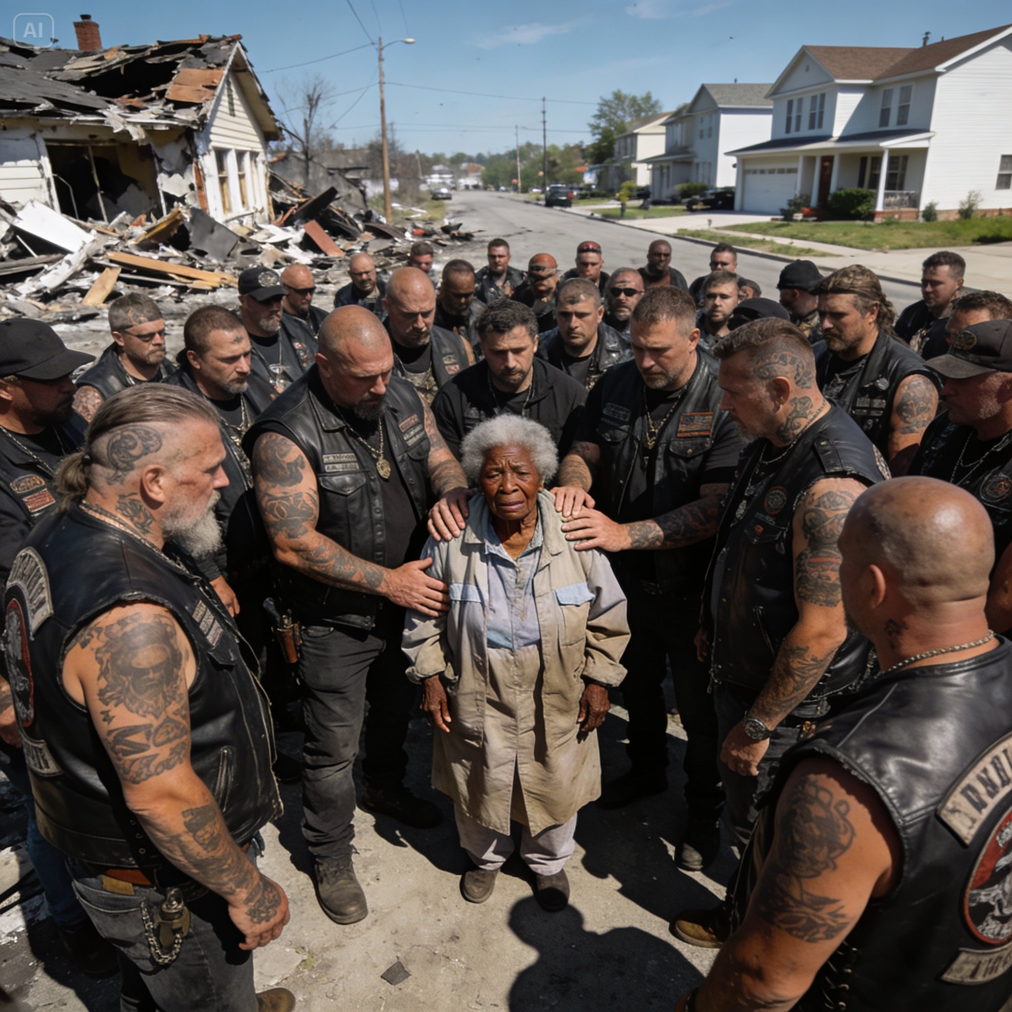 An 80-Year-Old Oklahoma Widow Risked Her Own Life to Save 25 Terrified Bikers From a Deadly Category 5 Tornado. When Cruel Neighbors and a Greedy Bank Tried to Leave Her Homeless Just Days Later, 1,800 Bikers Roared Into Her Quiet Town to Deliver a Jaw-Dropping Lesson in Karma and Uncover a Hidden 50-Year-Old Secret.
