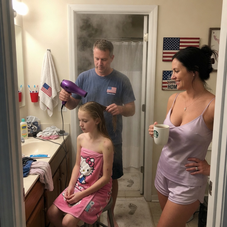 My little girl went silent after every bath with my new husband. Bruises bloomed on her skin like secrets. I thought I knew what was happening behind that door… until I came home early and saw the truth ….