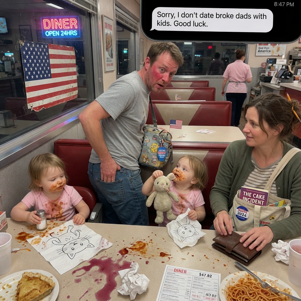 So PITIFUL! — He shows up broke to a blind date with his twin daughters, but her next move is SHOCKING… A tense night in a small-town diner where a single dad with a secret meets a woman who sees straight through his act. WILL HE LOSE EVERYTHING WHEN THE TRUTH COMES OUT?