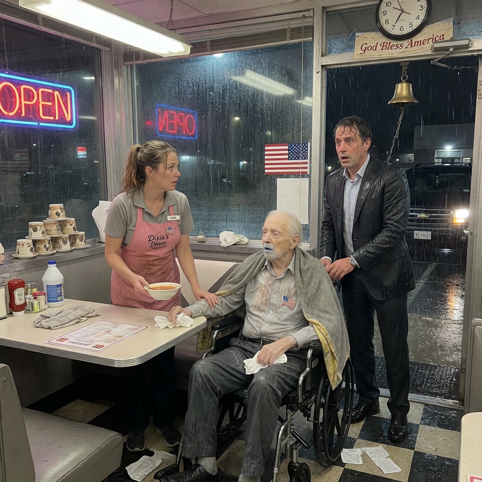So Cruel! — His DISABLED FATHER vanished into a cold storm, abandoned by those paid to care. A HEROIC waitress with nothing to her name found him first. WHAT SHE DID LEFT THE BILLIONAIRE SON SPEECHLESS AND ASHAMED!