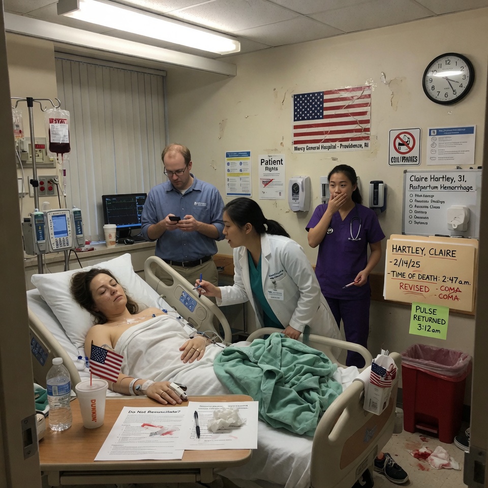 What a TWISTED plot! — They pronounced her dead, changed her daughter’s name, and threw a celebration in her wedding dress. But a nurse noticed something impossible—a single tear that wasn’t a “reflex”… WHAT DID SHE HEAR?